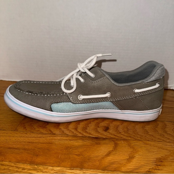 XTRATUF Women's Boat Deck Shoes Gray Blue Sliders Casual Everyday Woman’s Sz 10 - Picture 4 of 9